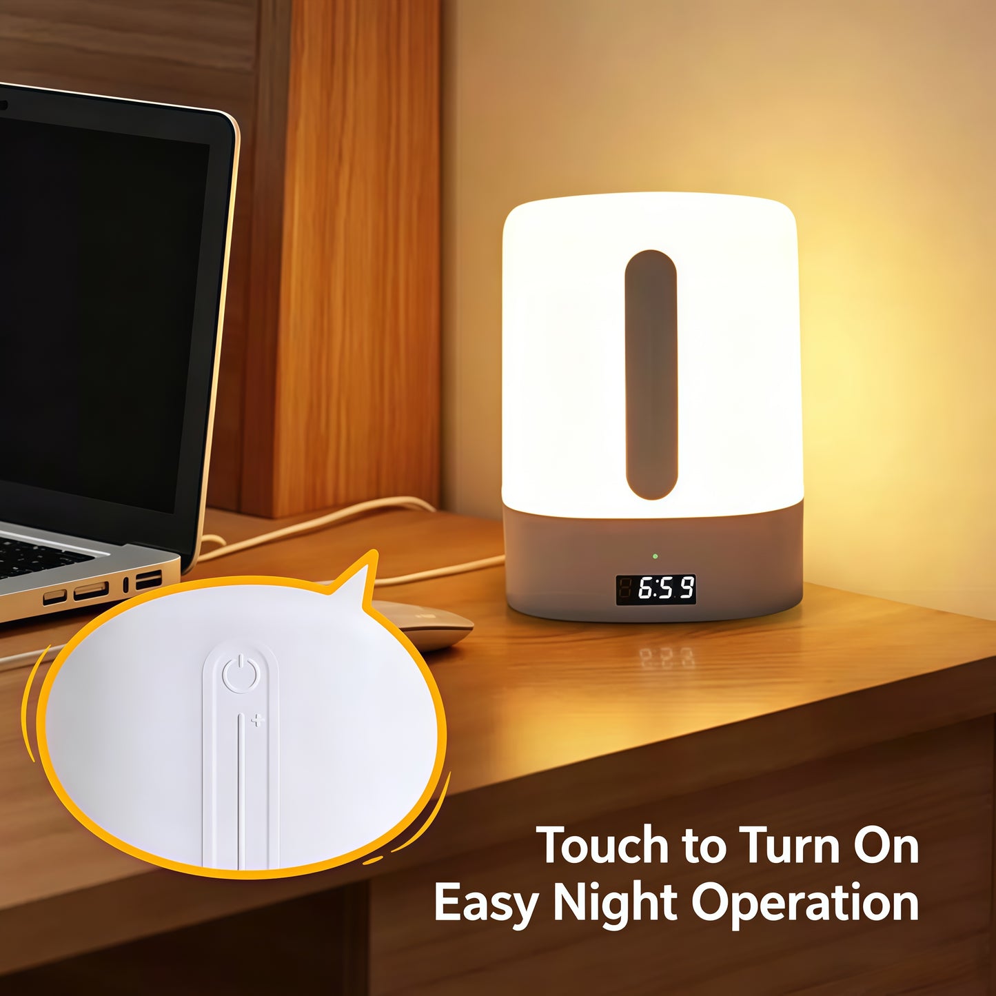 Remote Control Small Night Light Rechargeable Desk Lamp Bedroom Bedside Touch Lamp for Baby Feeding Eye Protection Moonlight Sleep Lamp New Model