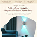 Smart Motion Sensor LED Wall Light, Magnetic Rechargeable RGB Cabinet Light with Remote, 16 Colors Wireless Spotlight, Self-Adhesive Stick-on Night Light for Wardrobe Closet Hallway Stairway