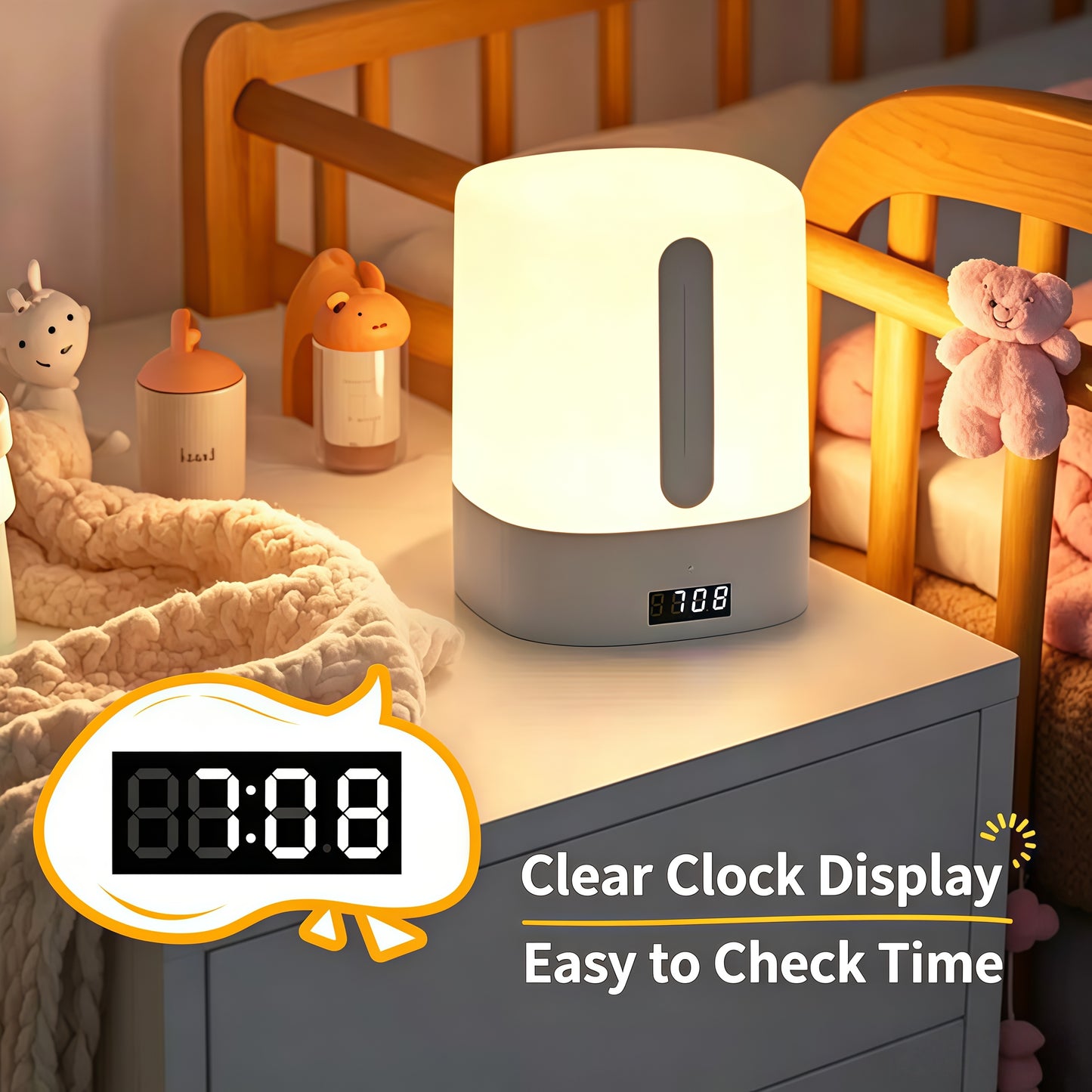 Remote Control Small Night Light Rechargeable Desk Lamp Bedroom Bedside Touch Lamp for Baby Feeding Eye Protection Moonlight Sleep Lamp New Model