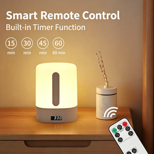 Remote Control Small Night Light Rechargeable Desk Lamp Bedroom Bedside Touch Lamp for Baby Feeding Eye Protection Moonlight Sleep Lamp New Model